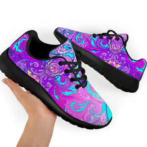 Purple And Teal Buddha Print Sport Shoes GearFrost