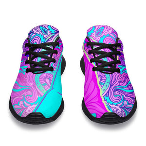 Purple And Teal Buddha Print Sport Shoes GearFrost