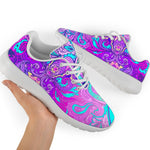 Purple And Teal Buddha Print Sport Shoes GearFrost