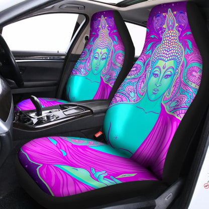 Purple And Teal Buddha Print Universal Fit Car Seat Covers