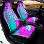 Purple And Teal Buddha Print Universal Fit Car Seat Covers