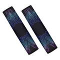 Purple And Teal Dark Mandala Print Car Seat Belt Covers