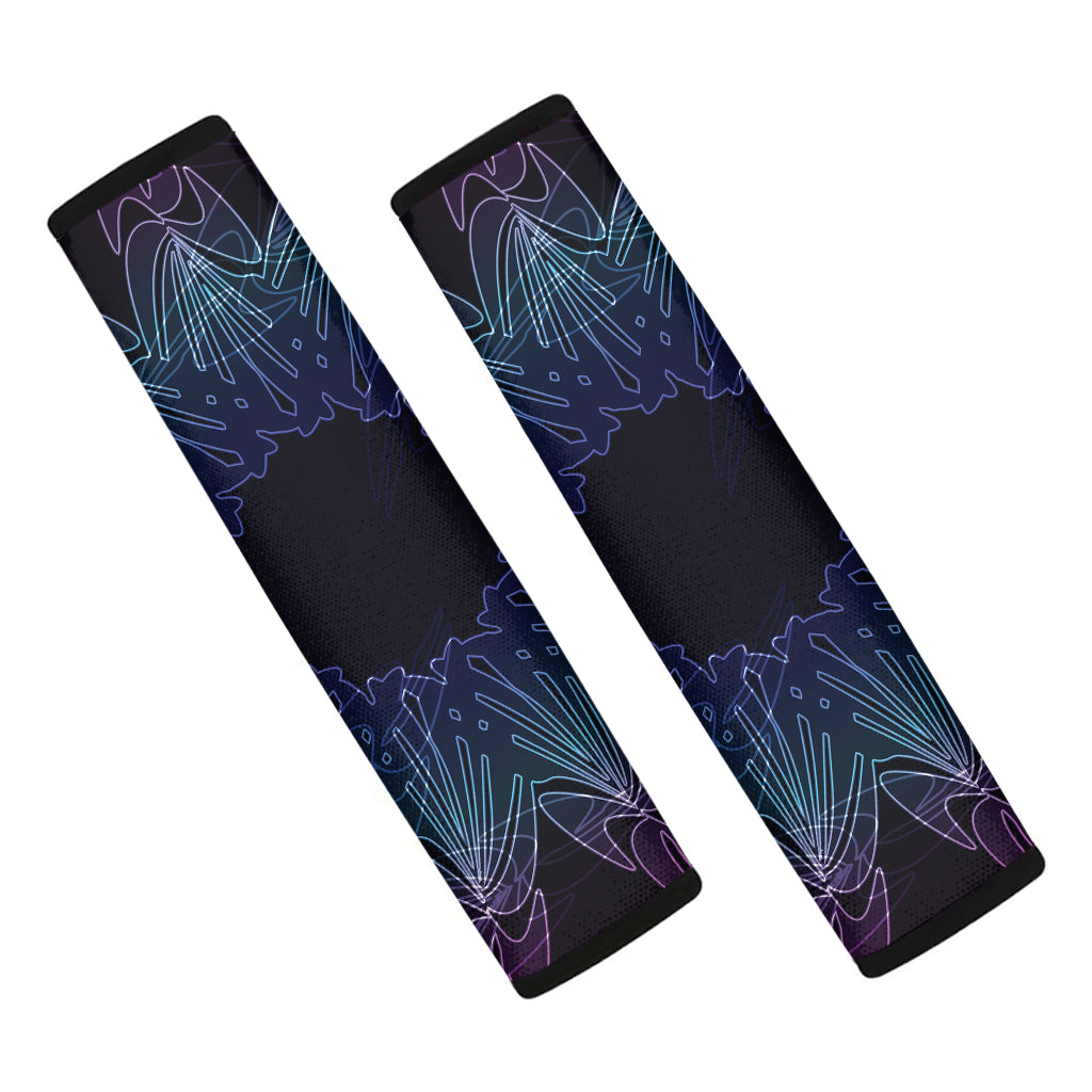 Purple And Teal Dark Mandala Print Car Seat Belt Covers