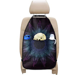 Purple And Teal Dark Mandala Print Car Seat Organizers