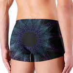 Purple And Teal Dark Mandala Print Men's Boxer Briefs