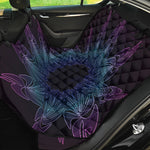 Purple And Teal Dark Mandala Print Pet Car Back Seat Cover