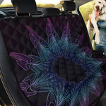 Purple And Teal Dark Mandala Print Pet Car Back Seat Cover