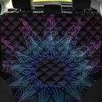 Purple And Teal Dark Mandala Print Pet Car Back Seat Cover