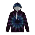 Purple And Teal Dark Mandala Print Pullover Hoodie