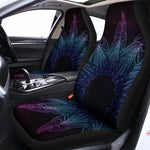 Purple And Teal Dark Mandala Print Universal Fit Car Seat Covers