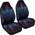Purple And Teal Dark Mandala Print Universal Fit Car Seat Covers