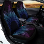 Purple And Teal Dark Mandala Print Universal Fit Car Seat Covers