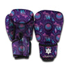 Purple And Teal Dream Catcher Print Boxing Gloves