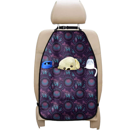 Purple And Teal Dream Catcher Print Car Seat Organizers