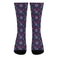 Purple And Teal Dream Catcher Print Crew Socks