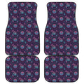 Purple And Teal Dream Catcher Print Front and Back Car Floor Mats