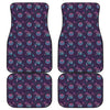 Purple And Teal Dream Catcher Print Front and Back Car Floor Mats