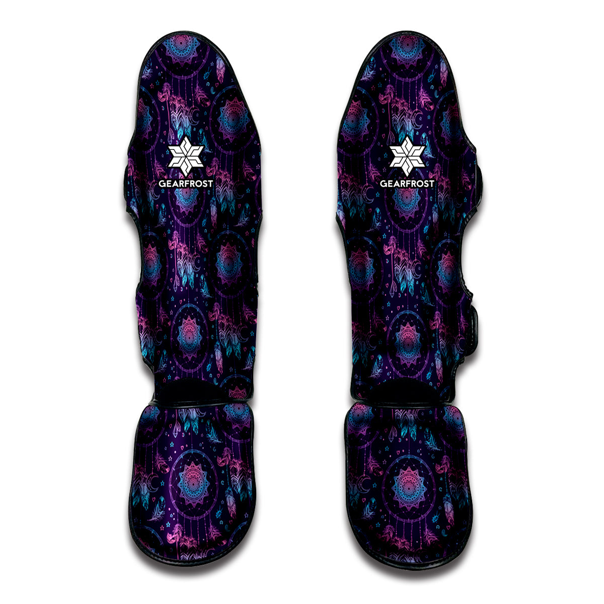 Purple And Teal Dream Catcher Print Muay Thai Shin Guard