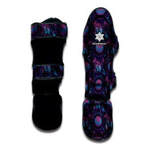 Purple And Teal Dream Catcher Print Muay Thai Shin Guard