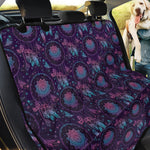 Purple And Teal Dream Catcher Print Pet Car Back Seat Cover