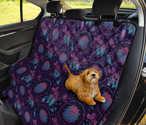 Purple And Teal Dream Catcher Print Pet Car Back Seat Cover