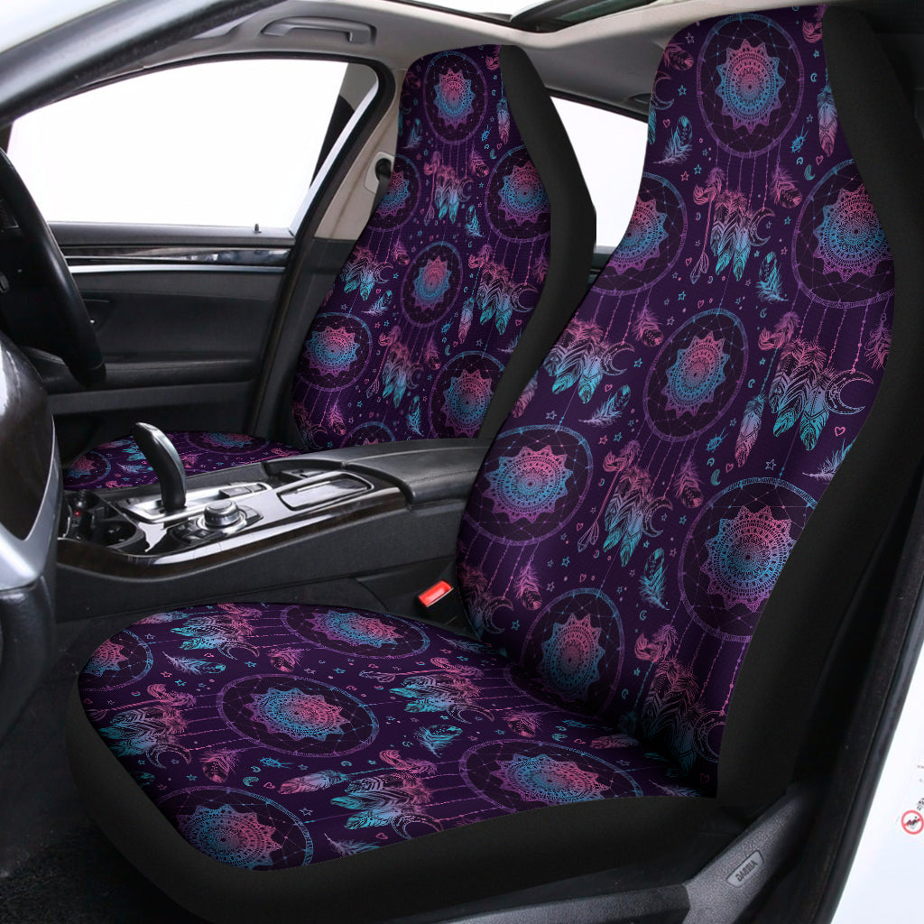 Purple And Teal Dream Catcher Print Universal Fit Car Seat Covers