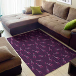 Purple And Teal Giraffe Pattern Print Area Rug