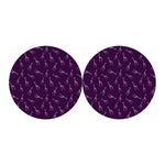 Purple And Teal Giraffe Pattern Print Car Coasters