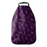 Purple And Teal Giraffe Pattern Print Car Seat Organizers