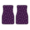 Purple And Teal Giraffe Pattern Print Front Car Floor Mats