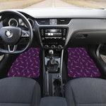 Purple And Teal Giraffe Pattern Print Front Car Floor Mats