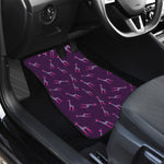 Purple And Teal Giraffe Pattern Print Front Car Floor Mats