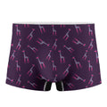 Purple And Teal Giraffe Pattern Print Men's Boxer Briefs