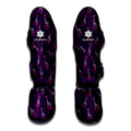 Purple And Teal Giraffe Pattern Print Muay Thai Shin Guards