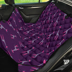 Purple And Teal Giraffe Pattern Print Pet Car Back Seat Cover
