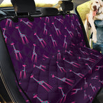 Purple And Teal Giraffe Pattern Print Pet Car Back Seat Cover