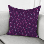 Purple And Teal Giraffe Pattern Print Pillow Cover