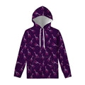 Purple And Teal Giraffe Pattern Print Pullover Hoodie