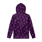 Purple And Teal Giraffe Pattern Print Pullover Hoodie