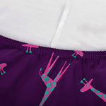 Purple And Teal Giraffe Pattern Print Sofa Cover