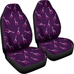 Purple And Teal Giraffe Pattern Print Universal Fit Car Seat Covers
