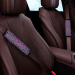Purple And Teal Leopard Pattern Print Car Seat Belt Covers