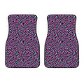 Purple And Teal Leopard Pattern Print Front Car Floor Mats