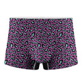 Purple And Teal Leopard Pattern Print Men's Boxer Briefs