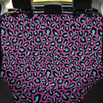 Purple And Teal Leopard Pattern Print Pet Car Back Seat Cover