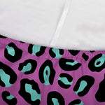 Purple And Teal Leopard Pattern Print Sofa Cover