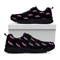 Purple And Teal Lightning Pattern Print Black Running Shoes