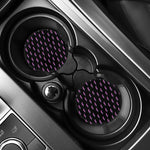 Purple And Teal Lightning Pattern Print Car Coasters