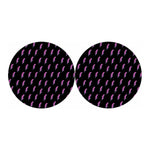 Purple And Teal Lightning Pattern Print Car Coasters