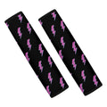 Purple And Teal Lightning Pattern Print Car Seat Belt Covers